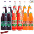 Nehi Variety Pack | Most Popular Flavors | Real Cane Sugar | Caffeine Free | 12 oz Glass Bottles With Crazy Pop Bottle Opener (12 Pack)