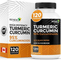Renew Actives Turmeric Curcumin with Black Pepper – 600MG Turmeric Root 100MG Curcuminoids per 2 Capsules – Supports Digestion Liver Health Joint Relief &amp Mobility – Made in Canada – 120 Capsul