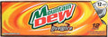 Mountain Dew Live Wire Dew sparked with orange 12-pack 12-ounce cans Fridge Pack Shape