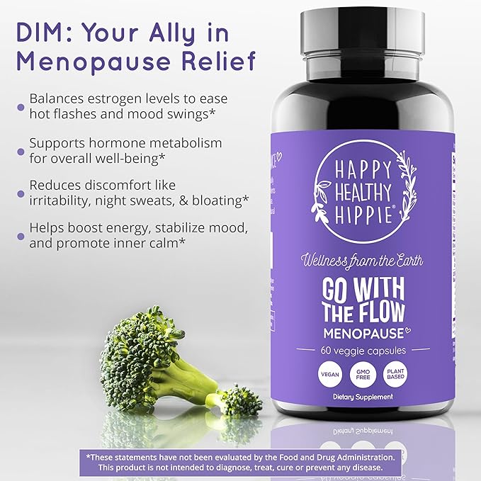 Happy Healthy Hippie Go with The Flow Menopause Support &amp Vegan Collagen Builder Collagen Pills