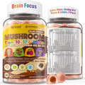 Neviss Kids 10+ Focus Brain Gummies w/Lion's Mane B6 Methyl B12 Mushroom Filled Gummy for Teen &amp Adults Memory &amp Energy Phosphatidylserine L-Tyrosine Choline Beetroot Ginkgo Biloba Su