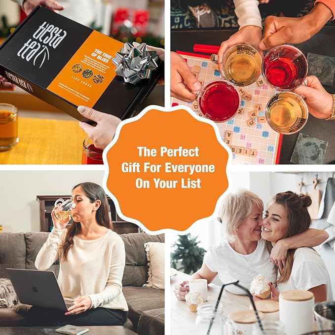 Tiesta Tea - Loose Leaf Herbal Tea Gift Box Medium to Non-Caffeinated Assorted Blends 3 Pouches for Hot &amp Iced Brews Variety Pack Maui Mango Nutty Almond Cream and Pomegranatopia
