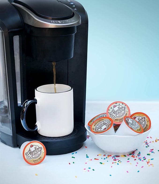 Sundae Ice Cream Flavored Coffee Pods Compatible with 2.0 Keurig K-Cup Brewer (Chocolate Caramel) 48 Count