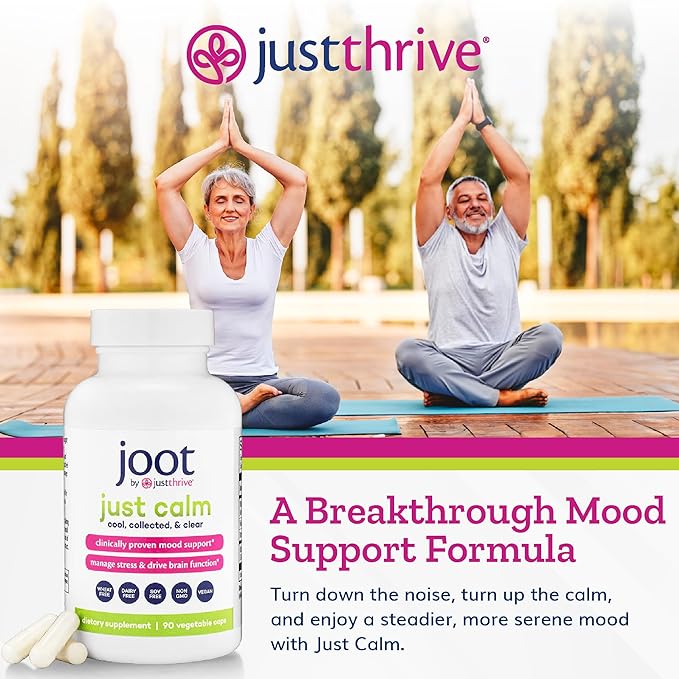 Just Thrive - Just Calm - Cortisol Manager - Calming Memory and Mood Support Supplement - Vegan 90 Calm Capsules