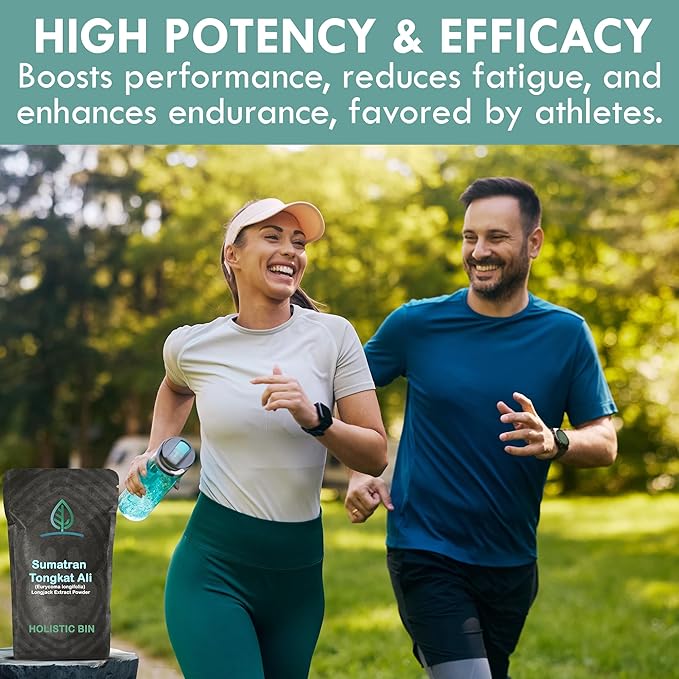 Holistic Bin Tongkat Ali Extract Powder – Premium Longjack Harvested from Sumatran Forests – Herbal – No Fillers or Preservatives – 50 Grams