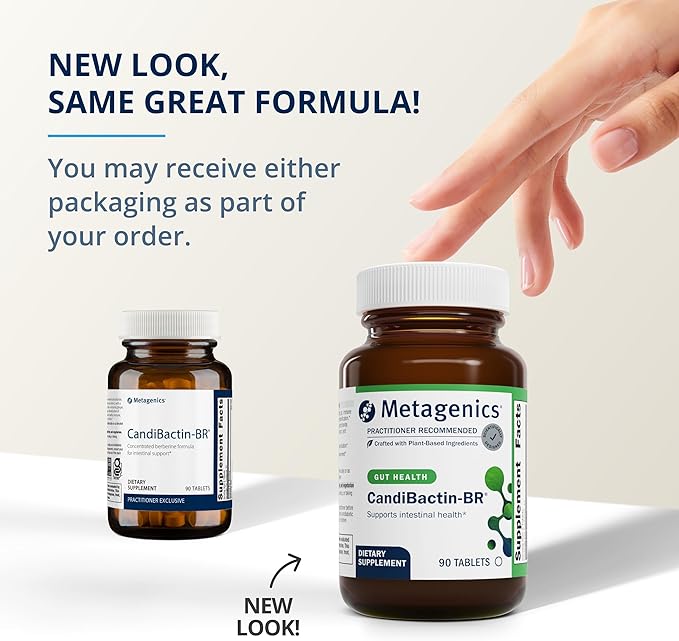 Metagenics CandiBactin‑BR - Concentrated Berberine for Intestinal Support* - 400 mg Berberine HCl per Serving with Oregon Grape &amp Coptis Root* - Supports Gut Health &amp Microbial Balance* - 90 T