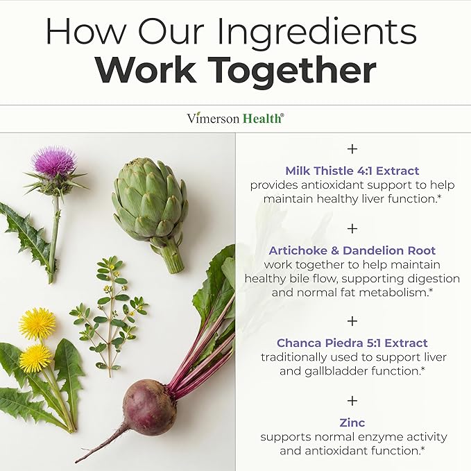 Vegan Liver Cleanse Detox &amp Repair – Herbal Liver Support Supplement w/ Silymarin Milk Thistle Zinc Dandelion Root &amp Artichoke Extract for Enzyme Support Energy &amp Healthy Digestion. 60