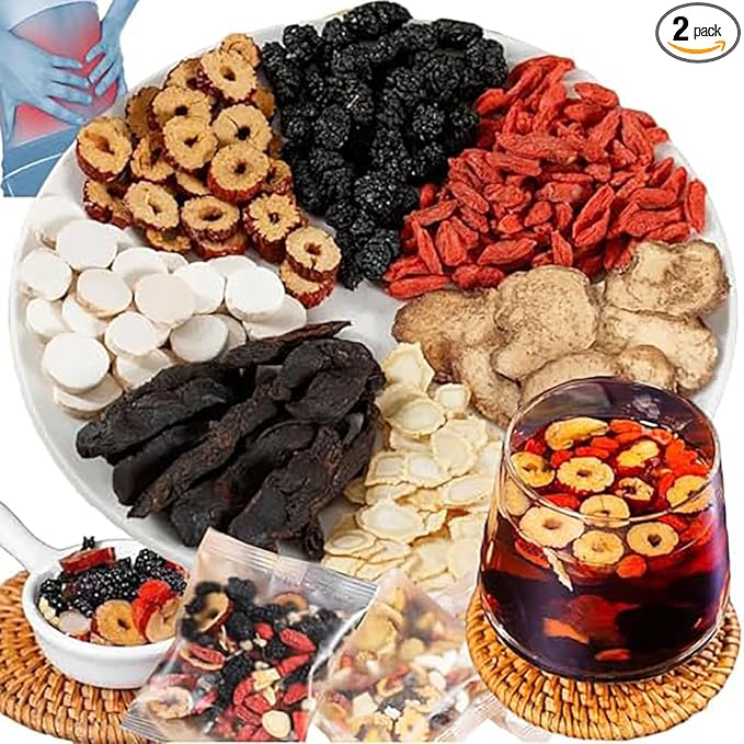 Ginseng Mulberry Herbal Tea 20 bags Kidney Tea Formula Ginseng Six Treasure Tea Organic Liver Support &amp Kidney Cleanse -Healthy Cleansing for Men &amp Women Te Para Limpiar Los Riñones (20bag/