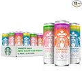 Starbucks Iced Energy Drink 3 Flavor Variety Pack (Tropical Peach Watermelon Splash Blueberry Lemonade) Zero Sugar Energy Drink Plant Based Caffeine Hydration Mental Clarity 12x12 Fl Oz Cans