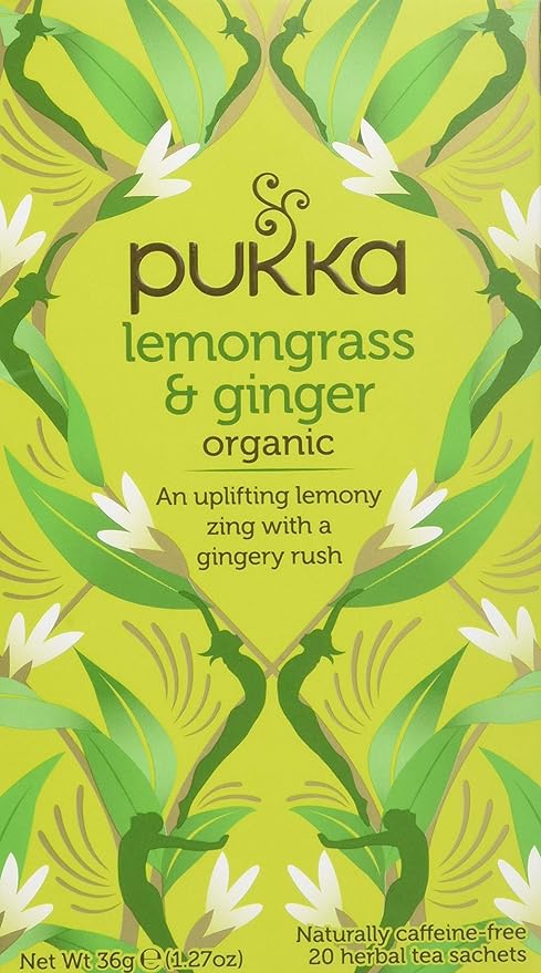 Pukka Tea Herbal Lemongrass Ginger Organic 1.27 Ounce