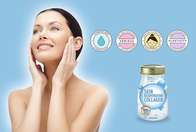 BBGLO® Skin Rejuvenation Collagen Drink - Anti Aging Complex 2.4 fl. Oz (Pack of 6 Bottles Original)
