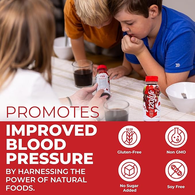 120/Life Blood Pressure Support Beet Root Juice Pomegranate Extract Cranberry Juice Tart Cherry Hibiscus and Magnesium (8 Fl Oz Pack of 28) - Gluten-Free &amp Vegan