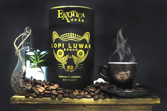 100% Wild Genuine Kopi Luwak Specialty Arabica Ground Gourmet Civet Coffee (100g)-Cruelty-free