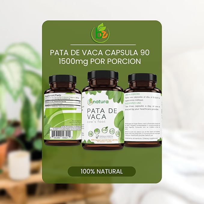 Pata de Vaca Té (Cow's Foot Tea) – 24 Bags – 100% Natural Infusion – Vegan Non-GMO Gluten-Free + Pata de Vaca Capsules – 1500 mg Per Serving 90 Veggie Caps – Organically Grown – 100% Natural Premi