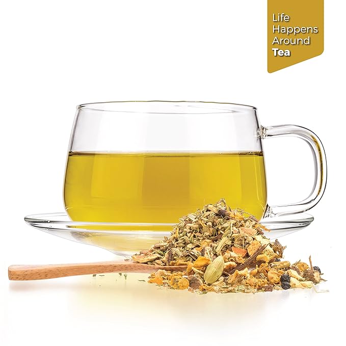 Tealyra - Holistic Health Tea - Turmeric Healthy Tonic - Ginger - Fennel - Cinnamon - Loose Leaf - All-In-One Wellness Blend - Caffeine-Free - 224g (8-ounce)