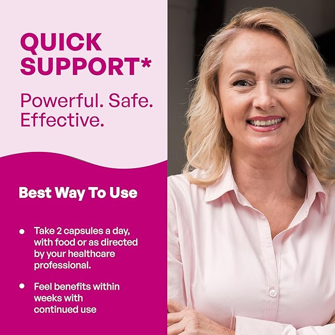 Complete Menopause Support Supplement For Women | With Ashwagandha Black Cohosh Dong Quai &amp Muira Puama | Helps Easing Hot Flashes Night Sweats Mood Swings Hormone Balance &amp Harmony | 180 Ca
