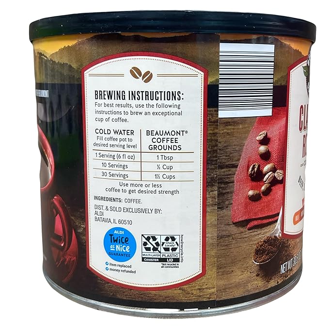 Classic Roast Coffee Medium Roast Deep Rich Flavor 30.5 oz