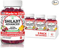 Lunakai USA Made 1200mg Pure Shilajit Gummies for Men &amp Women with Ashwagandha &amp Chaga – Supplement for Daily Energy &amp Vitality Support - 3 Pack