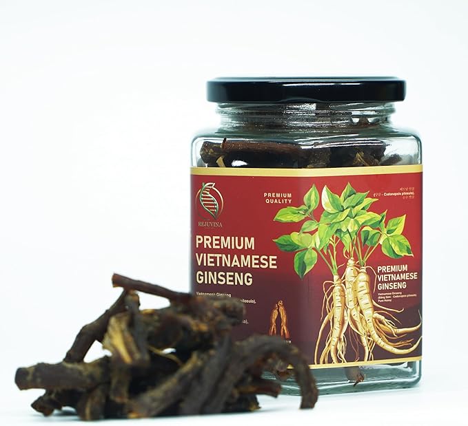 Premium Vietnamese Ginseng Slices with Honey – Energy &amp Performance Support Immune Health &amp Focus – No Capsules No Bitter Powder only Soft Chew Ginseng with Honey 100% Natural 180g Jar