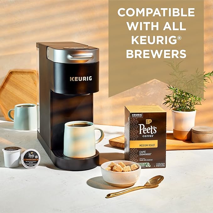 Peet's Coffee Keurig K-Cup Pods Variety Pack 100% Arabica Coffee - Major Dickason's Blend Big Bang French Roast Café Domingo Organic Alma De La Tierra House Blend 60 CT (6 Boxes of 10 Pods)