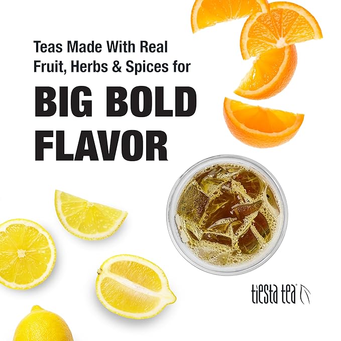 Tiesta Tea - Lean Green Machine Cold Brew Loose Leaf Light Citrus Green Tea Medium Caffeinated Blend Cold Brew Packets Makes 64 oz Per Bag (Pack of 10)