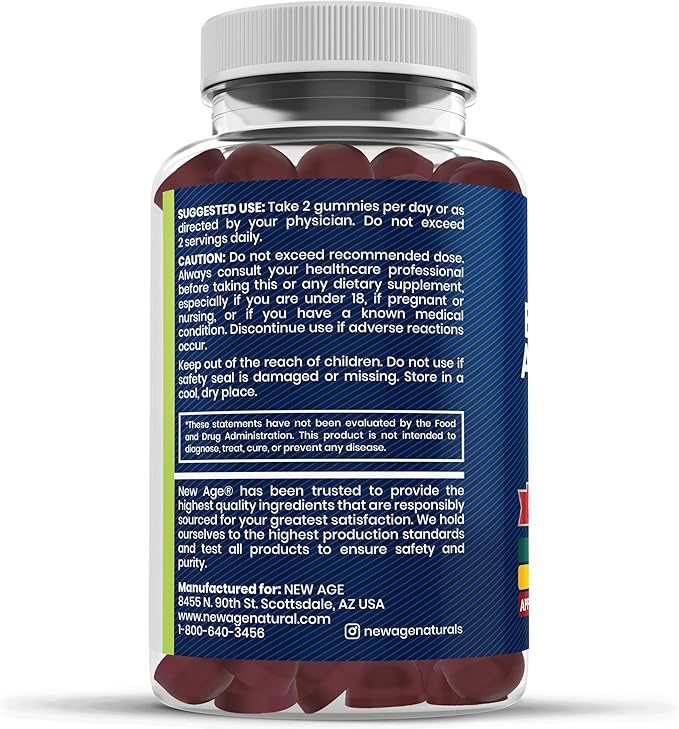 Sea Moss Gummies Sea Moss Black Seed Ashwagandha Turmeric Manuka Honey ACV Dandelion Black Pepper Burdock Bladderwrack Vegan - 60 Count