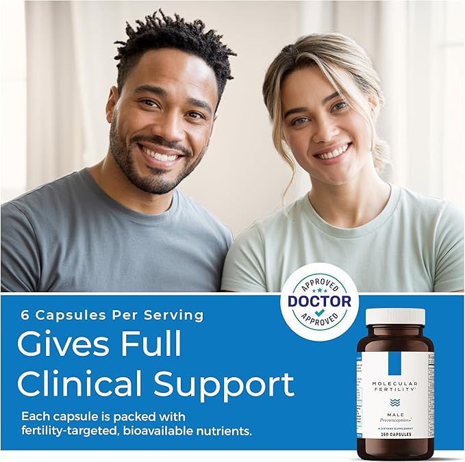 Male Preconception+ Fertility Supplements for Men - Reproductive Cell &amp Fertility Support - Conception for Him - CoQ10 Ashwagandha Shilajit DAA Zinc Selenium - 30 Day Supply