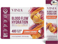 VINIA Resveratrol Electrolyte Hydration Powder Mix | Boost Blood Flow &amp Circulation | Sea Salt Coconut Water Potassium Magnesium Informed Sport Certified (30 Sticks Summer Orange)
