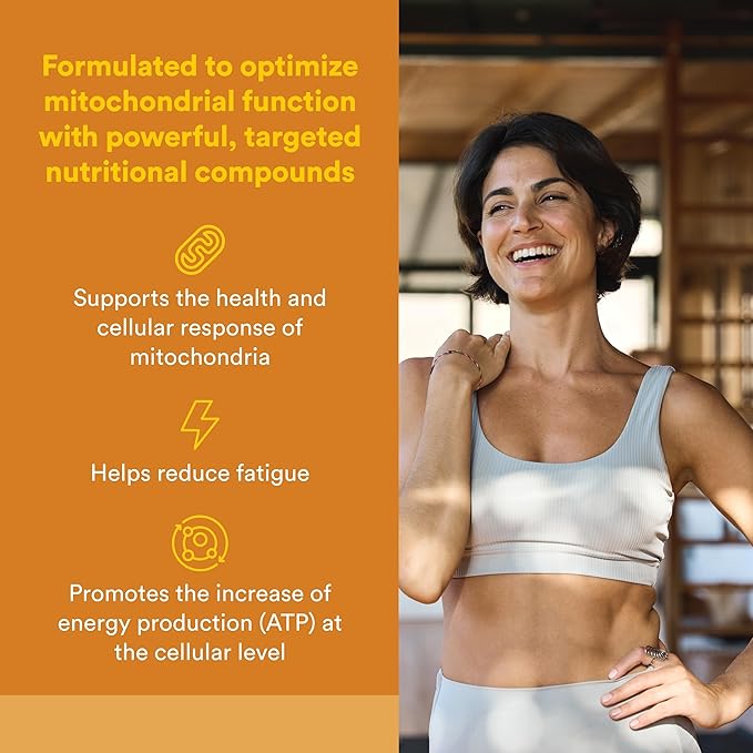 Natural Factors RegenerLife Powder - Supports Cellular Energy &amp Fatigue* - Mitochondria Support Drink Mix - Non-GMO - Tropical Flavor - 2.86 oz