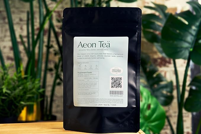 Aeon Teä Organic Elderberry and Echinacea Tea Bags (20 Count) - Herbal Tea Blend for Daily Wellness Support Antioxidant-Rich with Goji Berry &amp Green Tea Individually Wrapped