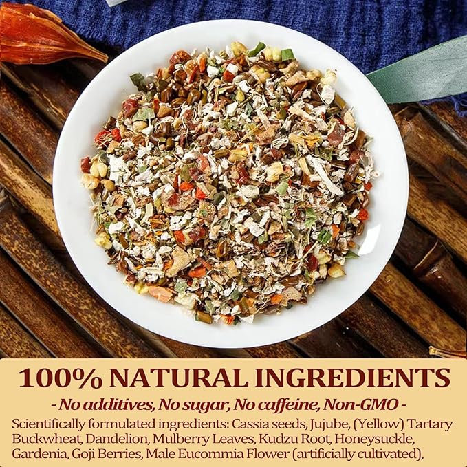 Daily Liver Care Tea Natural LiverTea for Health Chinese HerbalTeas Organic LiversCleanse with Different Herbs NO Additives No Caffeine No Sugar (90 Tea bags-3Boxes)