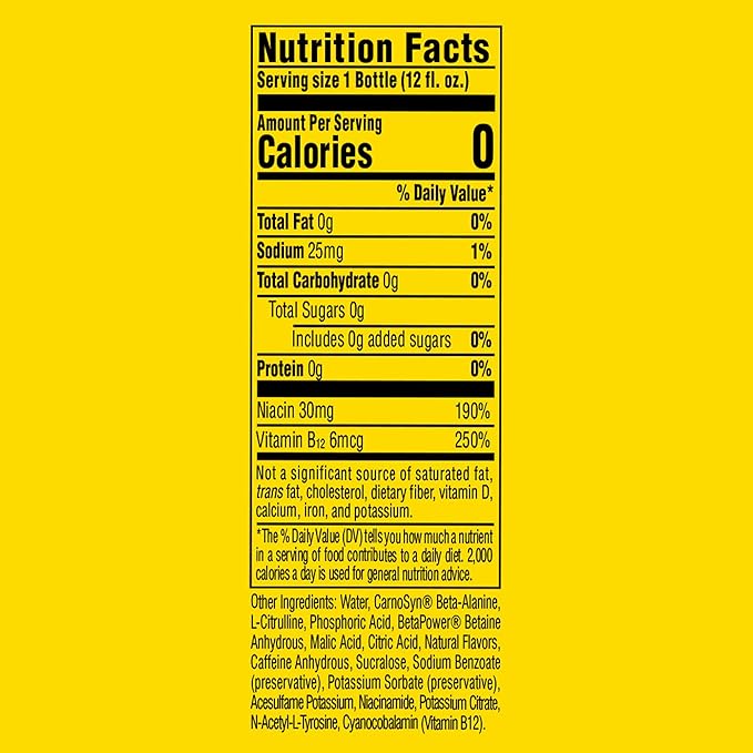 C4 Energy Non-Carbonated Zero Sugar Pre Workout Drink + Beta Alanine Orange Slice 12 Fl Oz Pack of 24