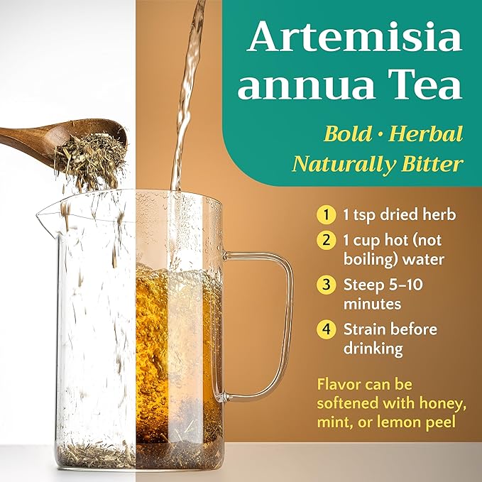 Sweet Wormwood Artemisia Annua Tea - Dried Cut &amp Sifted Herb - Natural Dry Loose Herbs Bulk 1lb (16 oz)