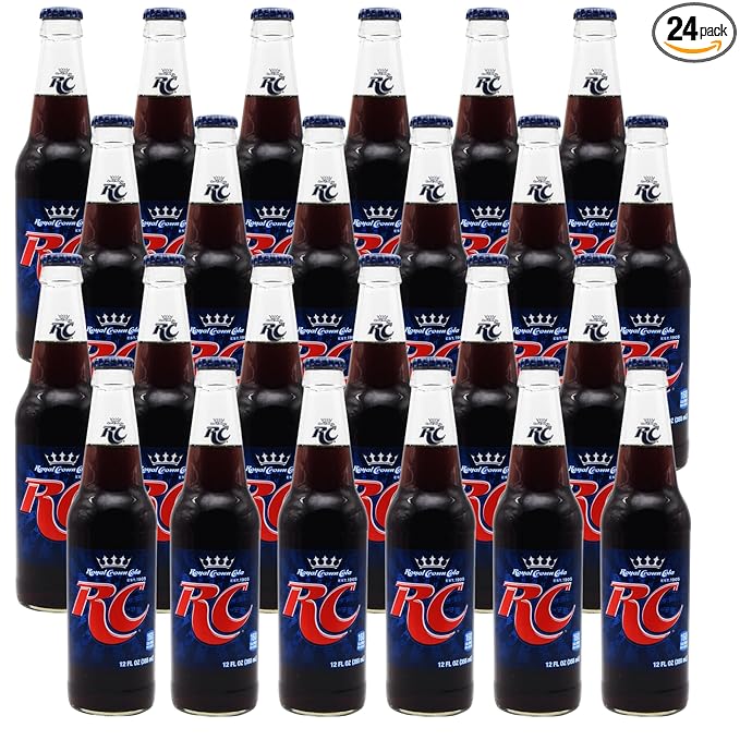 Generic RC Cola | 24 Pack of the Nostalgic Royal Crown Soda with Real Sugar | 12 oz Glass Bottles in 24 Pack with Crazy Soda Pop Bottle Opener (24 pack)