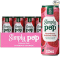 Simply Pop Soda Prebiotic Strawberry 12 fl oz (Pack of 12)