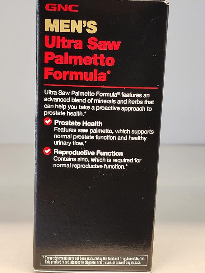 GNC Men's Ultra Saw Palmetto Formula Supports Normal Prostate Function 120 Softgels