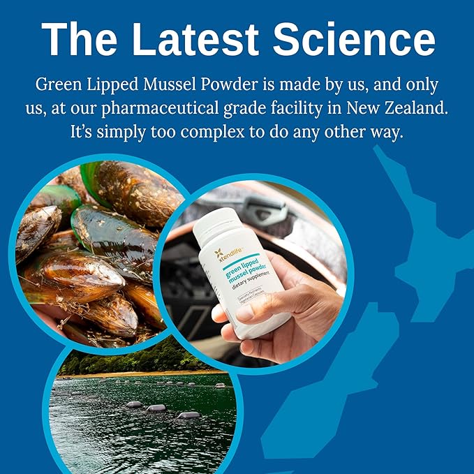 Xtendlife Green Lipped Mussel Powder - 2400mg Supplement with Omega-3 Fatty acids from New Zealand for Joint Health 120 Capsules (2 Pack)