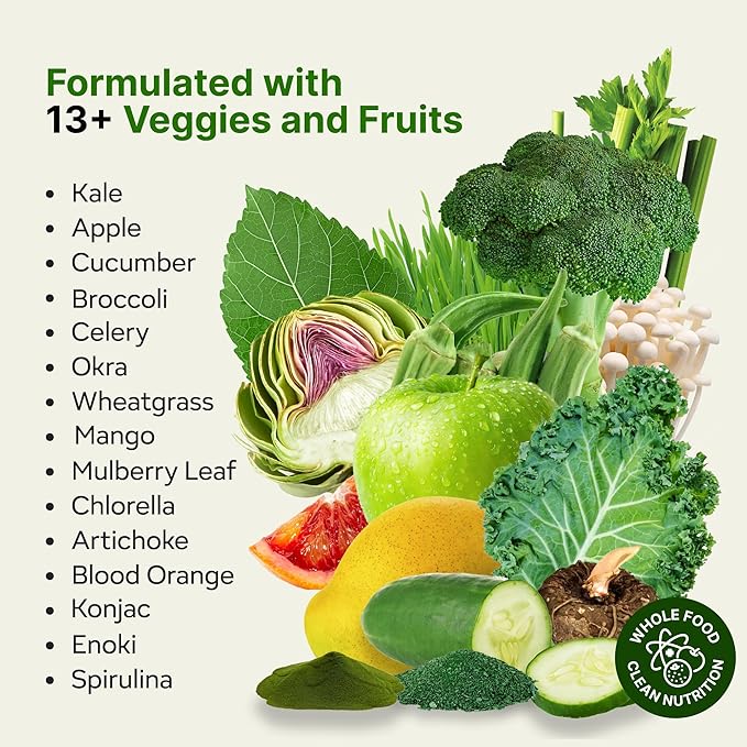 Liquid Salad High Fiber Veggie Pouches by Liquid Plus Convenient Greens Smoothie with Prebiotic Fiber Superfoods Veggies and Fruits Healthy Vegan and Gluten Free Snacks with 15 Vitamins &amp Mine