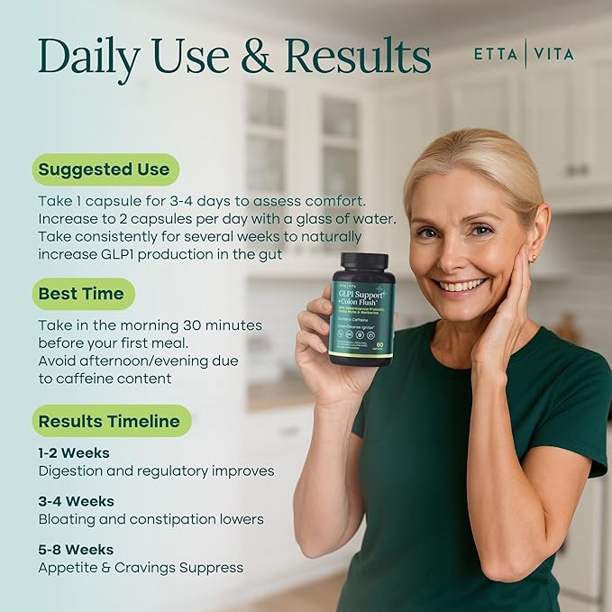 Colon Cleanse + GLP-1 Supplement Weight Loss &amp Energy - Appetite Suppressant &amp Fat Burner for women and men with Berberine Yerba Mate Psyllium Husk Senna Leaf Lemon Black Garlic - Digesti