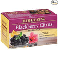 Bigelow Tea Blackberry Citrus Plus Zinc Herbal Tea Caffeine Free Tea with Blackberry 18 Count Box (Pack of 6) 108 Total Tea Bags