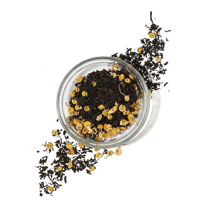 Golden Earl Herbal Tea by Mindful Moon – Earl Grey Blend with Chamomile &amp Natural Citrus Flavor – Caffeinated Loose Leaf Tea (Large)
