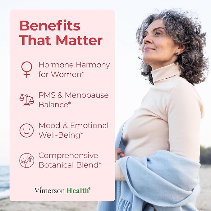 Hormone Harmony for Women with Black Cohosh Dong Quai &amp Red Clover – Natural Hormone Balance For Women of All Ages – Supports PMS Menopause &amp Mood – Women’s Hormone Balance Supplement – 120