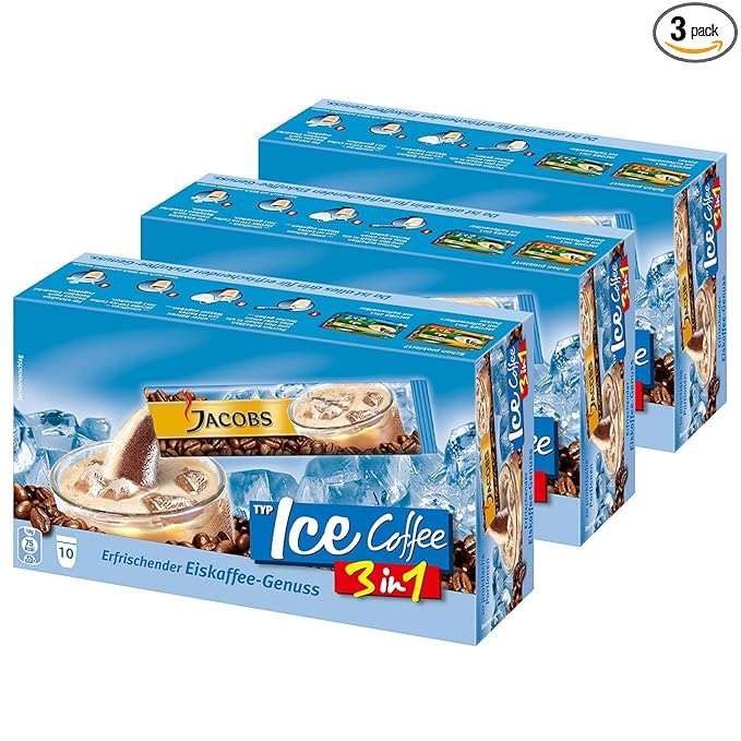 Jacobs 3in1 Ice Coffee Instant coffee 3-pack 3 x 10 cup servings