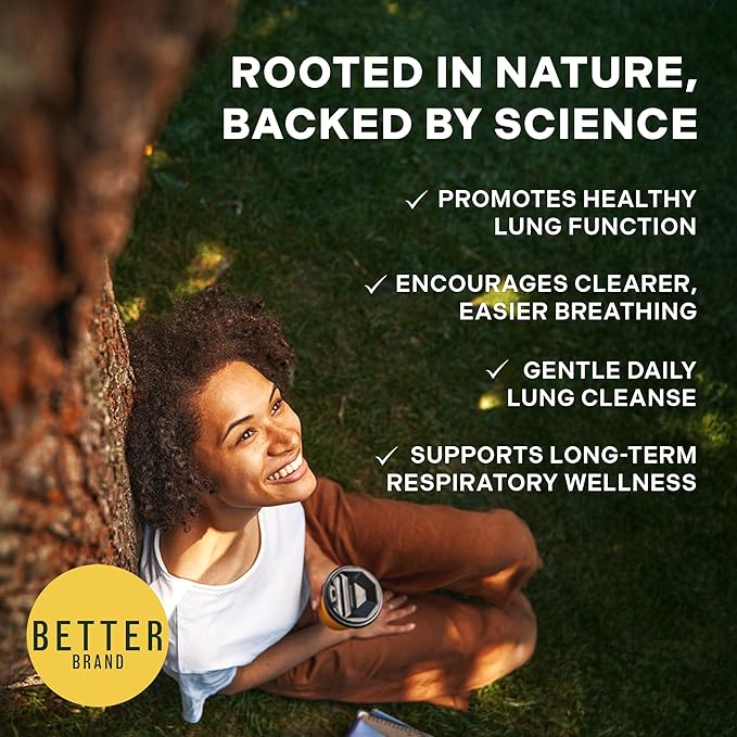 Betterbrand Mullein Drops for Lung Detox - Mullein Leaf Tincture with Chlorophyll - Helps Support Respiratory Health Alcohol-Free 1 Month Supply - 60ml