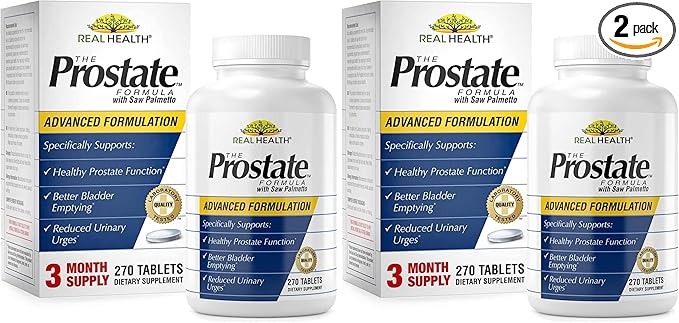 Real Health The Prostate Formula - Prostate Supplements for Men Prostate Health Prostate Relief Saw Palmetto for Men Prostate Vitamins - 270 Count (Pack of 2)