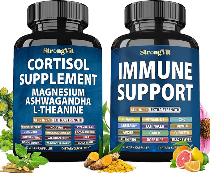 Cortisol &amp Immune Support Bundle (120 Capsules)