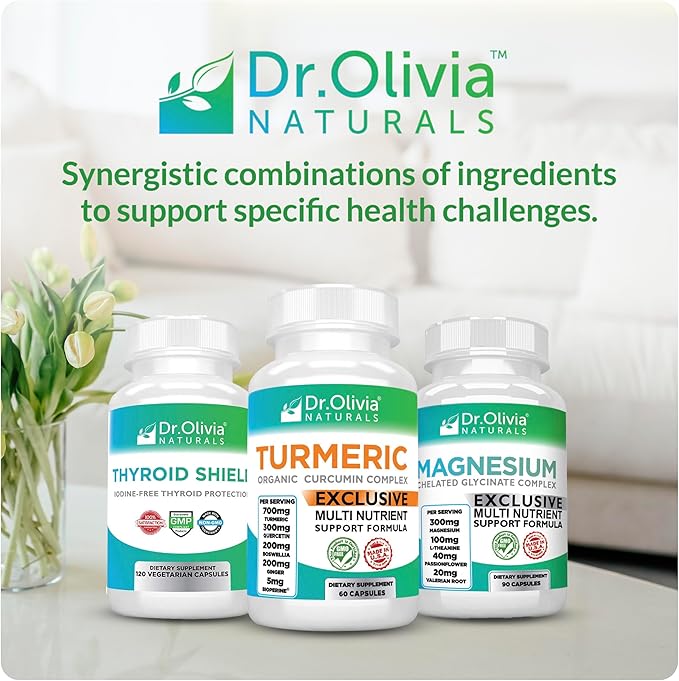 Organic Turmeric Curcumin Complex with Quercetin Ginger and Boswellia - 60 Capsules
