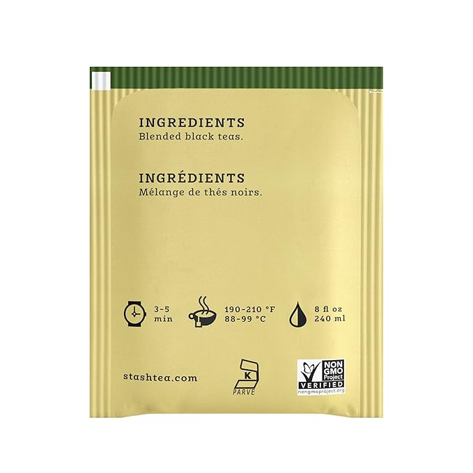 Stash Tea Super Irish Breakfast Black Tea - Caffeinated Non-GMO Project Verified Premium Tea with No Artificial Ingredients 20 Count (Pack of 6) - 120 Bags Total