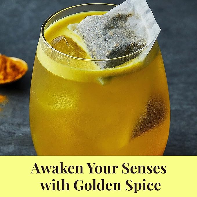 Akshit 150 Turmeric Tea Bags Te De Curcuma Natural Turmeric Tea with Black Pepper Blend Caffeine Free Herbal Tea Sugar Free Non-Gmo.