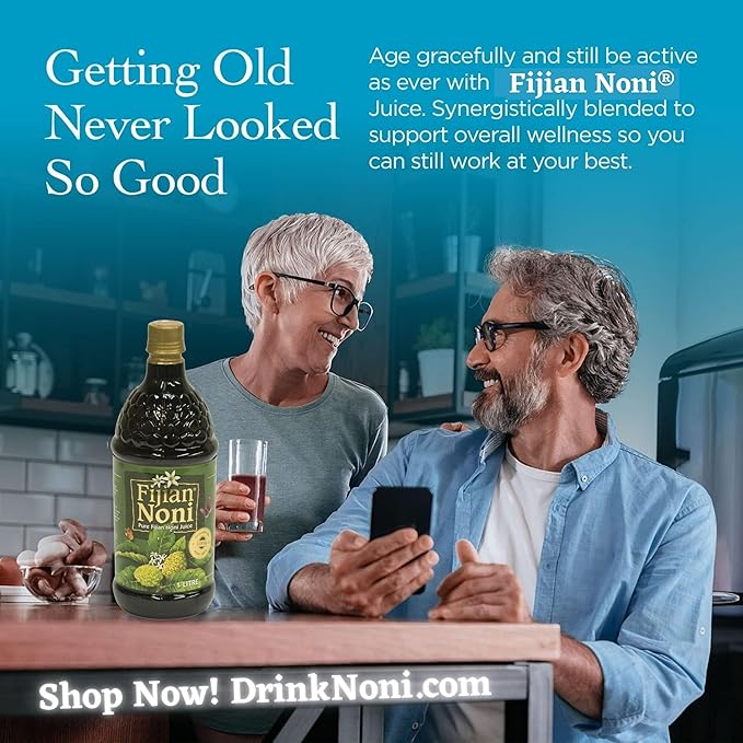 Fijian Noni Juice - Wellness Super Fruit Drink | Natural Juice Daily Nutrition Mix for Health Rejuvenation | Daily Wellness Drink (Case Pack of 12 x 33.8 Fl.Oz)